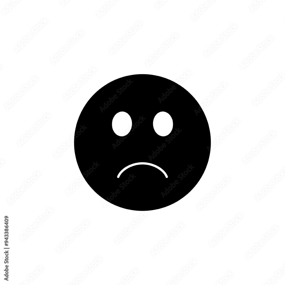 Fototapeta premium sad emoji icon vector illustration