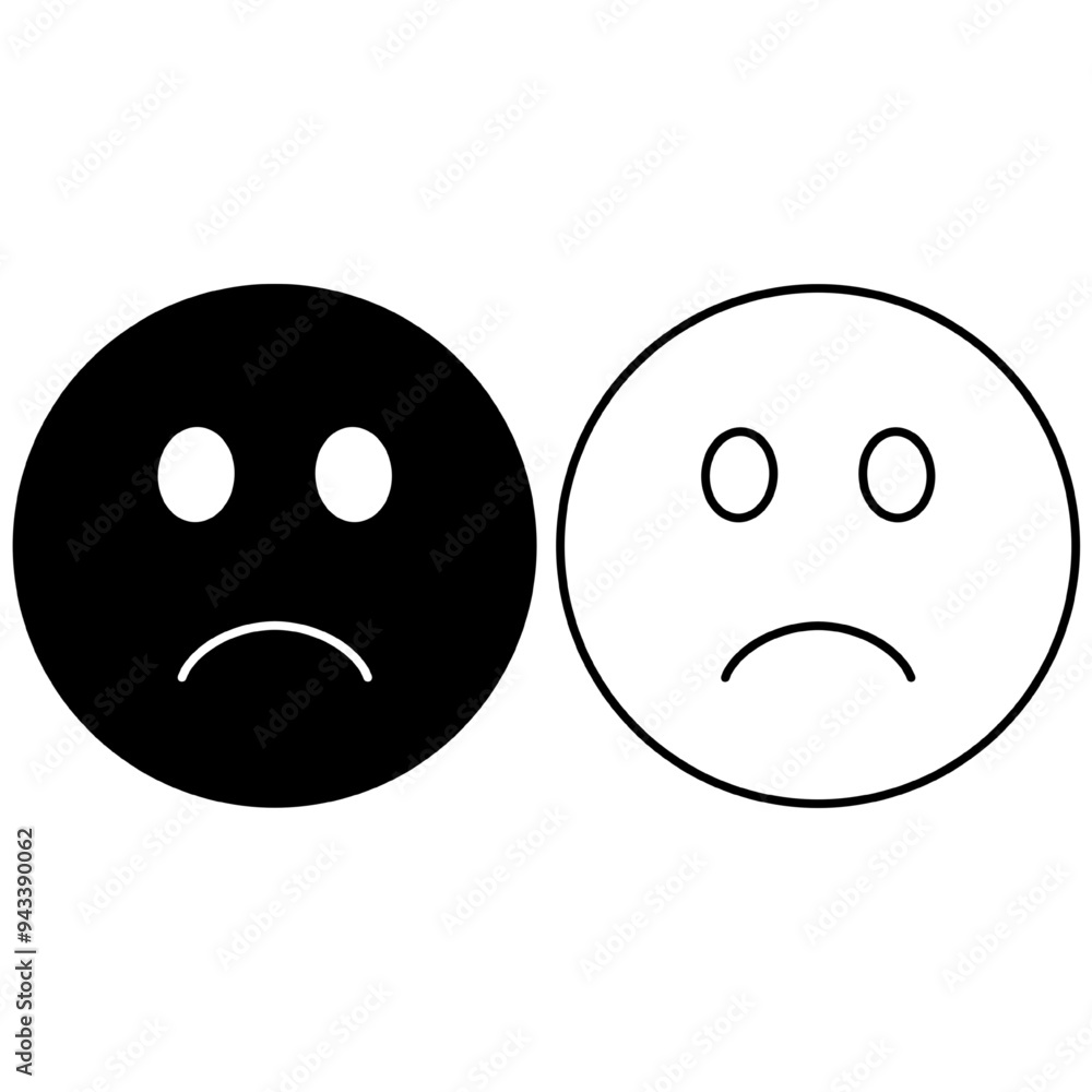 Fototapeta premium sad emoji icon vector illustration
