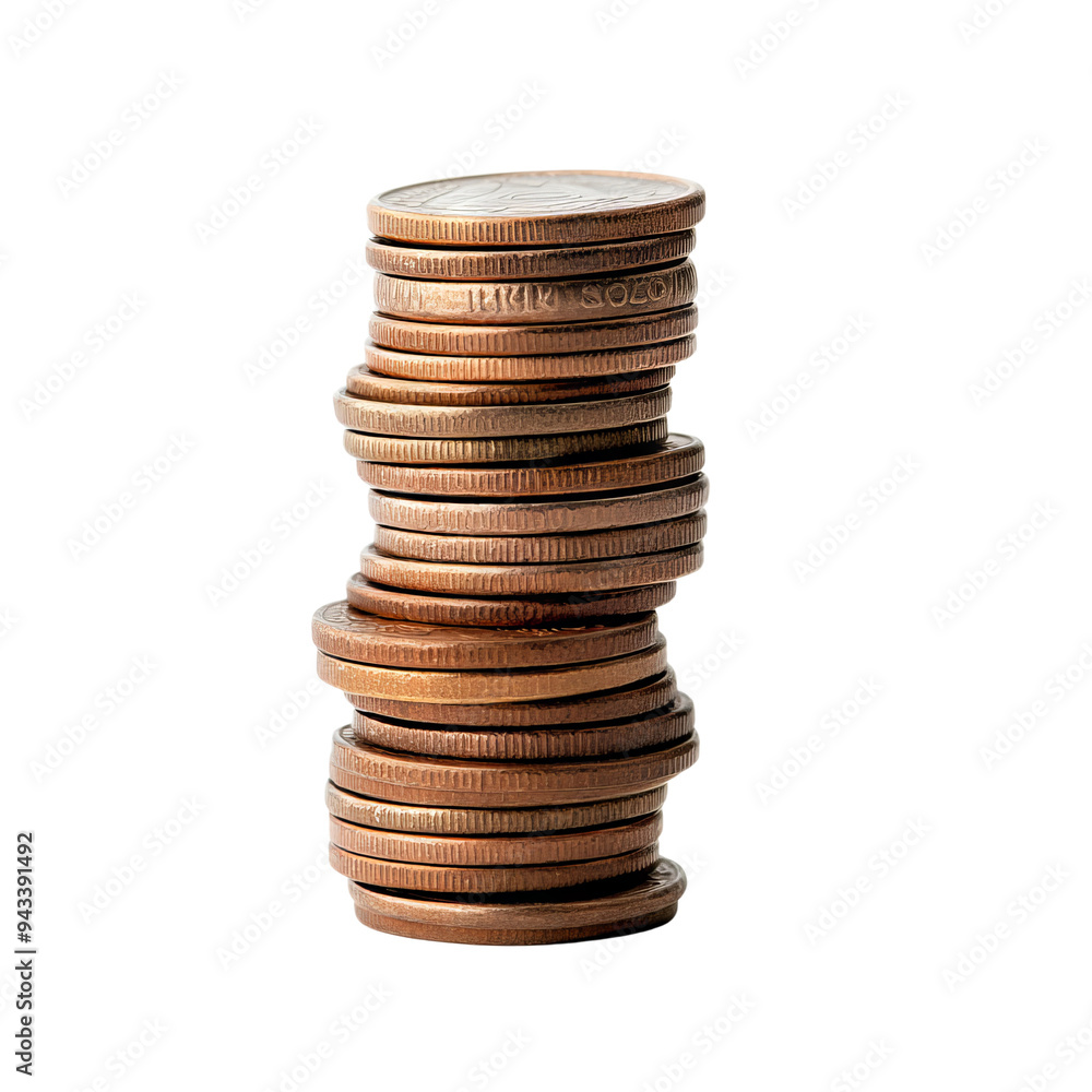 A stack of coins arranged neatly, symbolizing savings, wealth, and financial growth in a minimalist style. A stack of coins arranged neatly, symbolizing savings, wealth, and financial growth in a minimalist style.