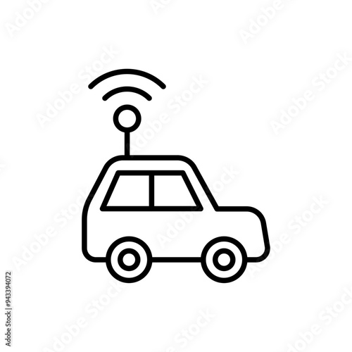 RC car outline icons, minimalist vector illustration ,simple transparent graphic element .Isolated on white background