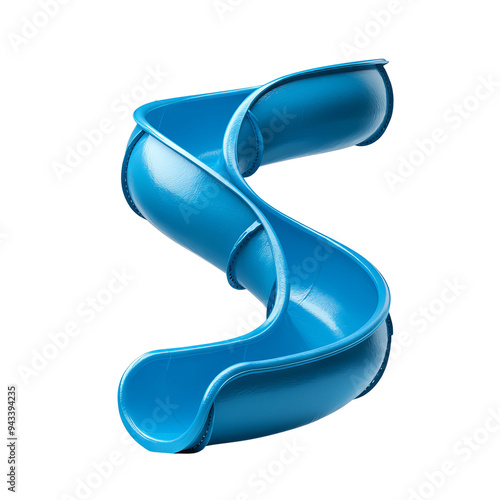 Bright blue water slide perfect for summer fun, exciting for kids and families at amusement parks and backyard pools.