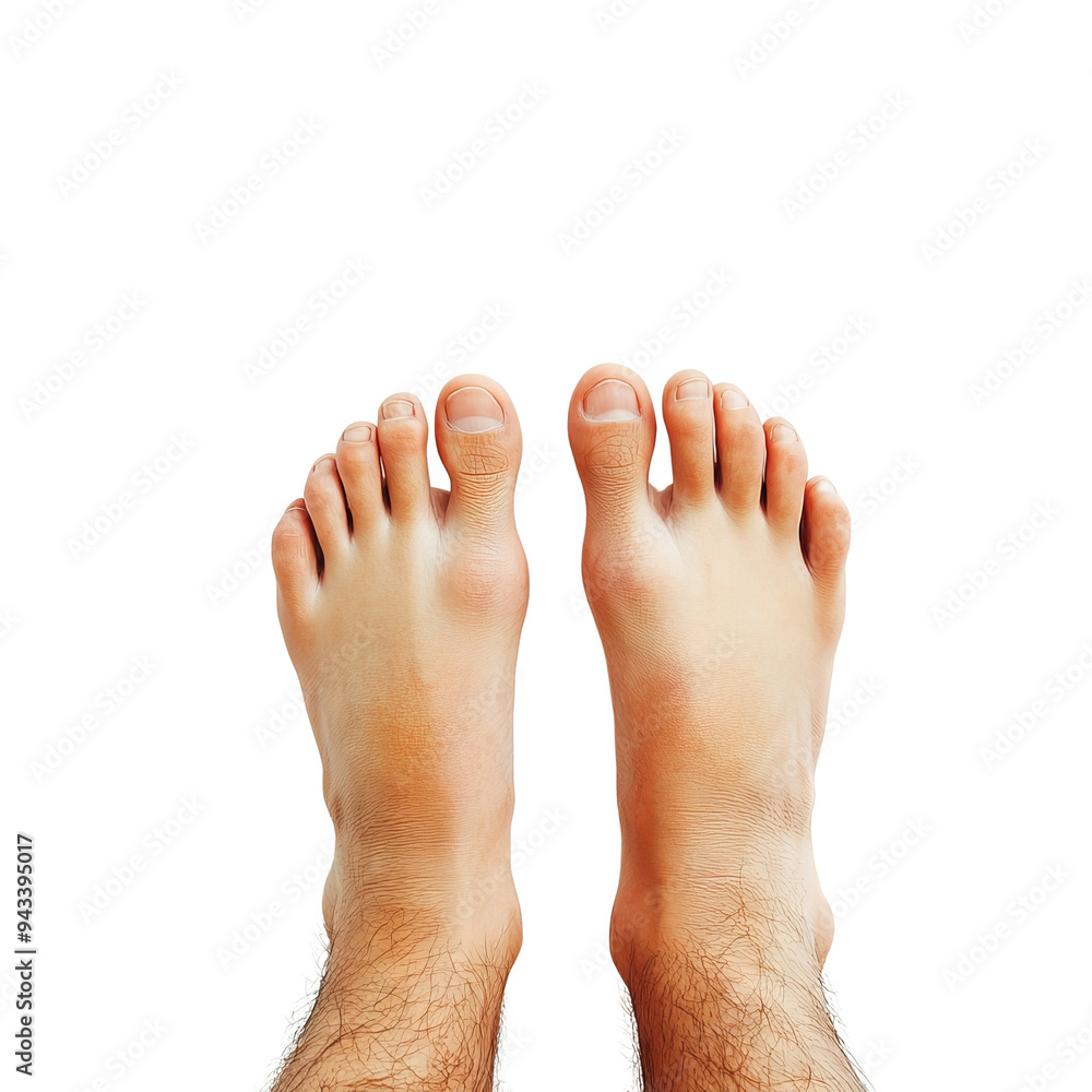 Close-up view of barefoot, showcasing natural skin texture and posture for wellness, relaxation, and health themes. Close-up view of barefoot, showcasing natural skin texture and posture for wellness, relaxation, and health themes.