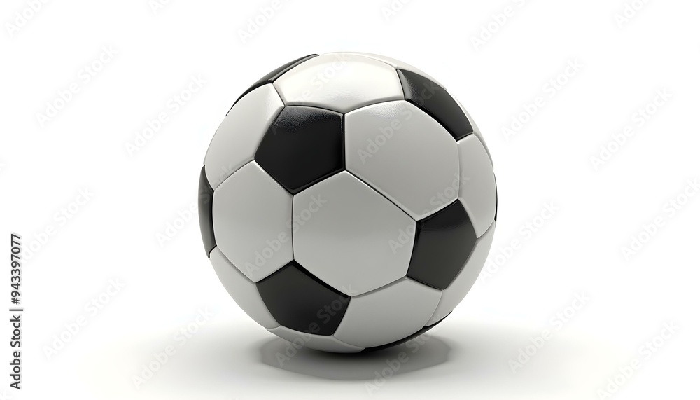 Obraz premium Soccer ball, Football, isolated on white background, clipping path, full depth of field, football on insolate, soccer ball on white background, sports concept, sports background 