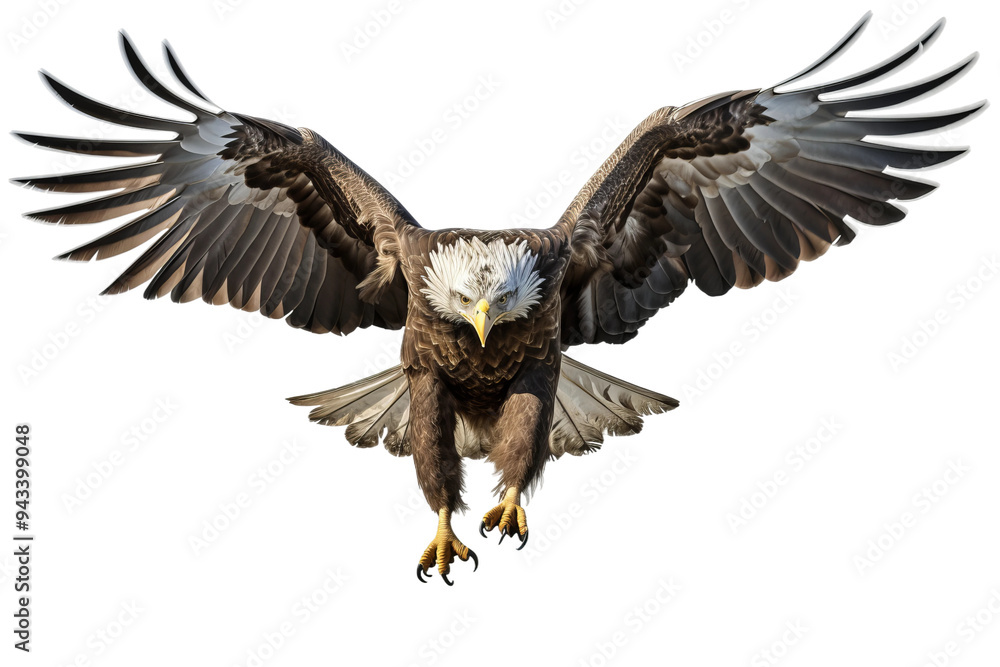 american bald eagle in flight isolated on white background american bald eagle in flight isolated on white background