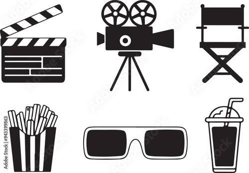 Movie Vector Illustration Set