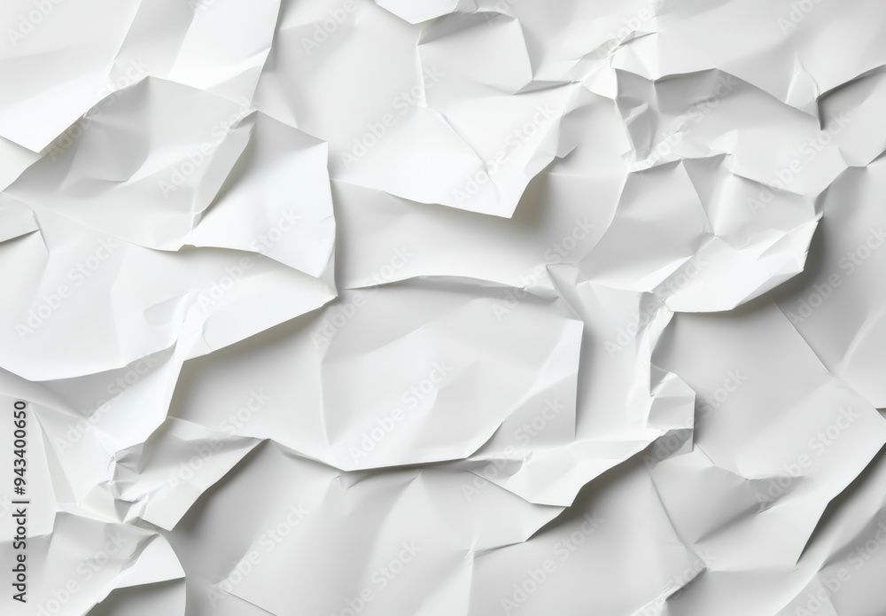 White Crumpled Paper Texture Background White Crumpled Paper Texture Background