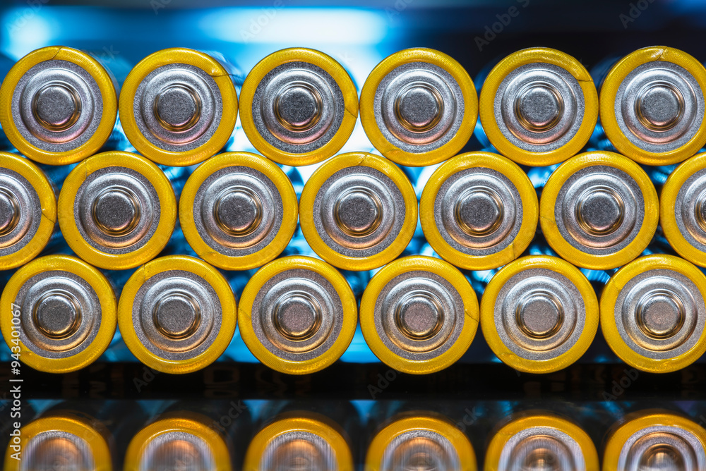 Stack of alkaline battery size AA Stack of alkaline battery size AA