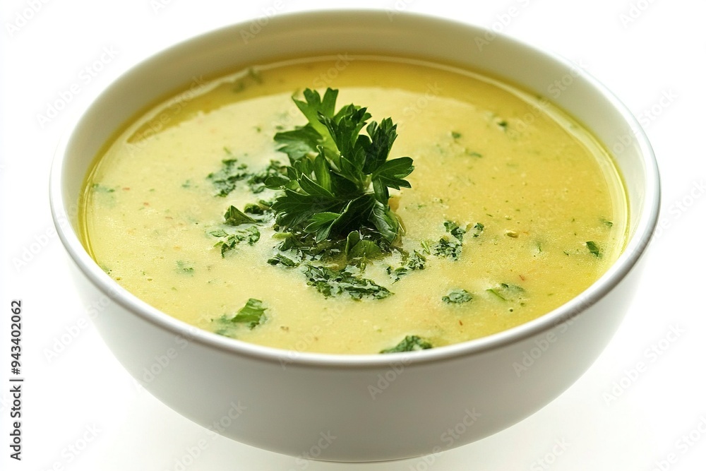 bowl ov vegetable cream soup isolated on white background. Generative Ai bowl ov vegetable cream soup isolated on white background. Generative Ai