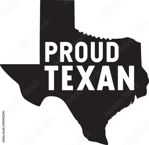 Proud Texan Vector Graphic