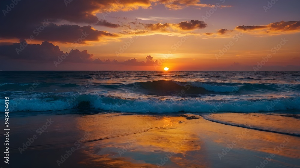 sunset over the sea sunset over the sea