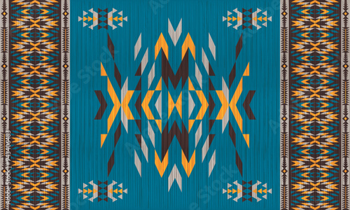 American tribal ethnic native pattern.Traditional Navajo,Aztec,Apache,Southwest and Mexican style fabric pattern.Abstract vector motifs pattern.For fabric,clothing,blanket,carpet,woven,wrap,decoration