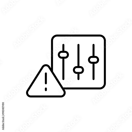 Risk management outline icons, minimalist vector illustration ,simple transparent graphic element .Isolated on white background