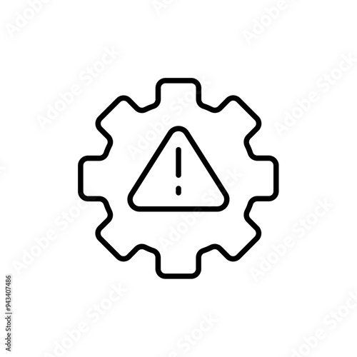 Risk management outline icons, minimalist vector illustration ,simple transparent graphic element .Isolated on white background