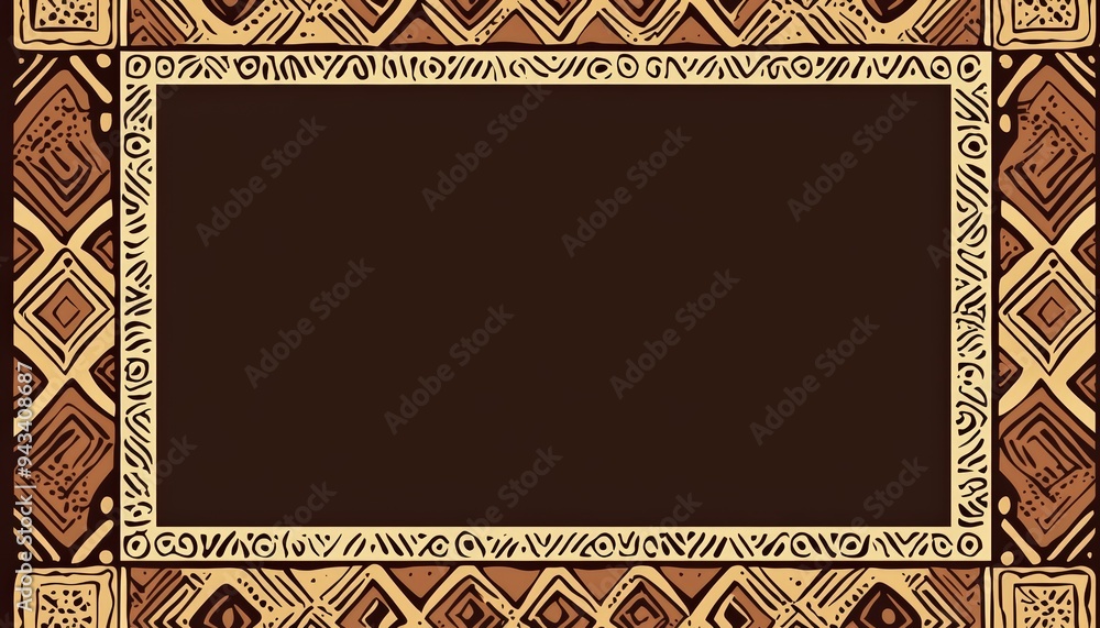 Obraz premium African tribal border design