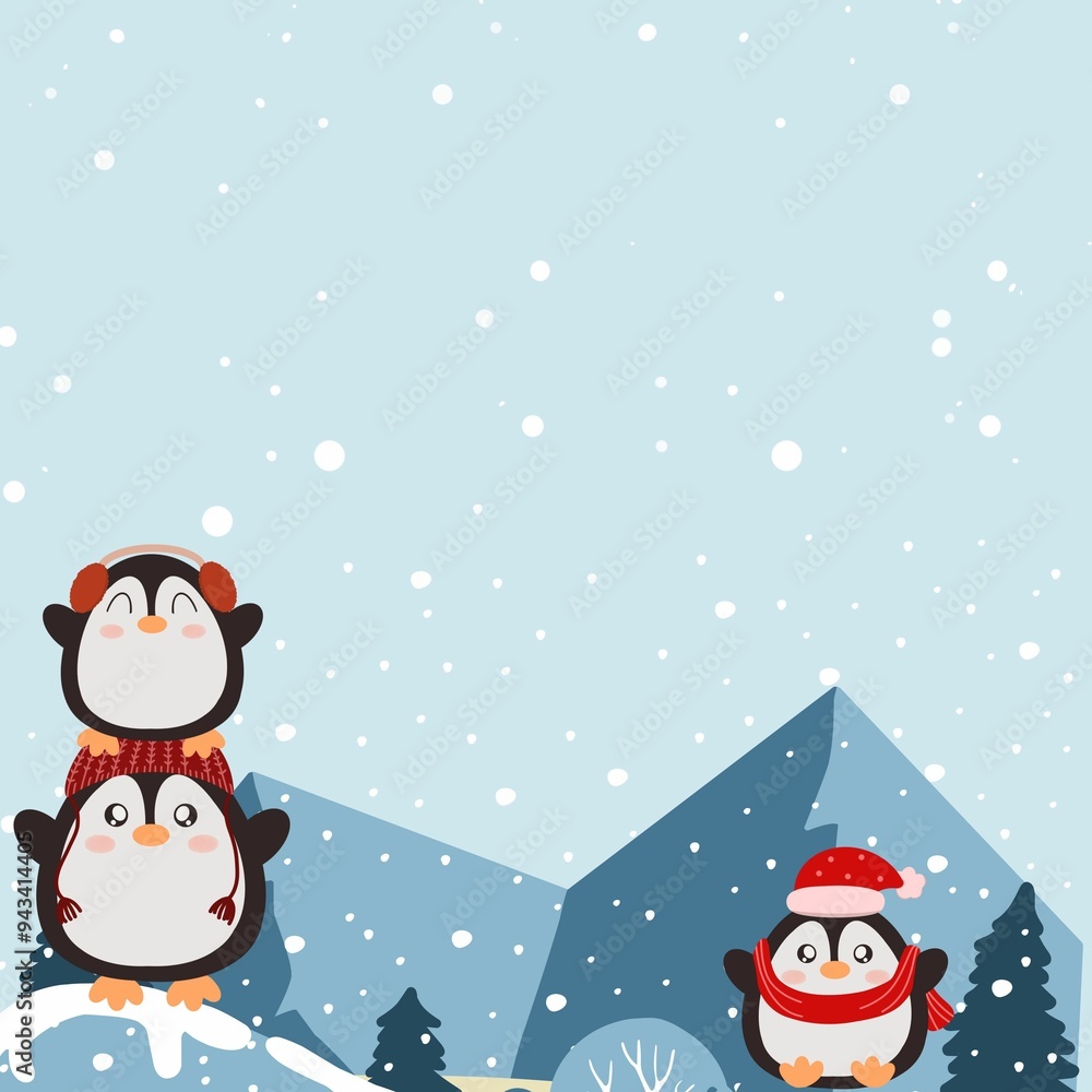 Penguin and snow Penguin and snow