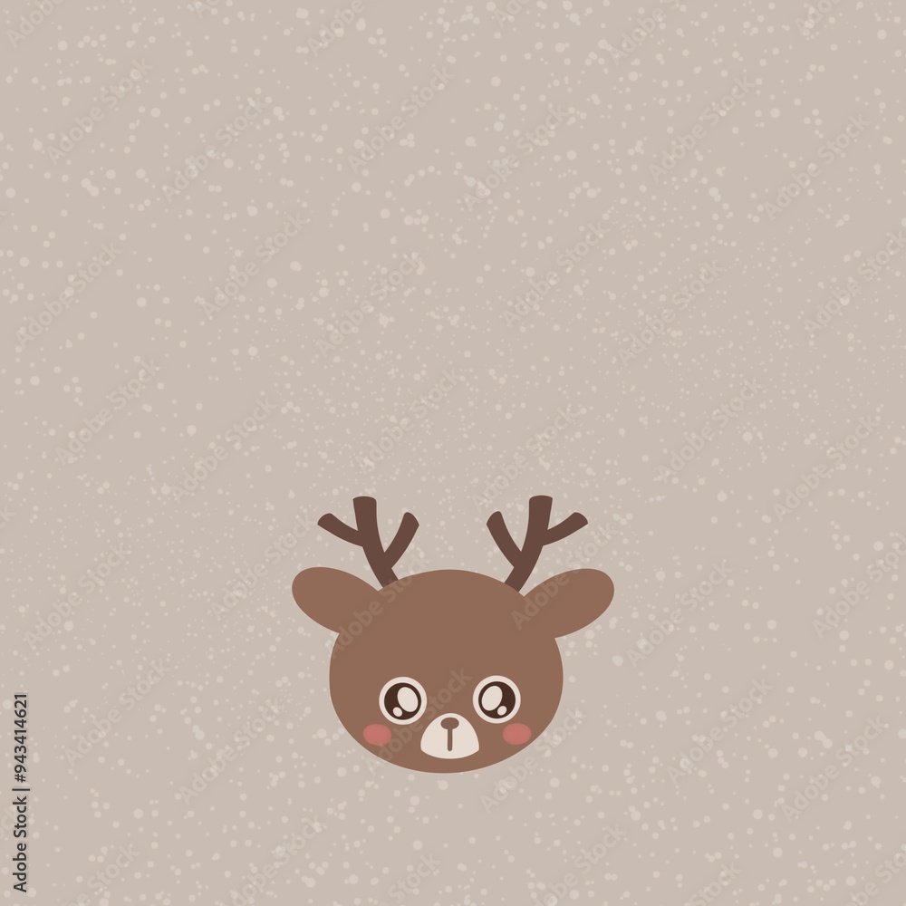Naklejka premium christmas card with deer