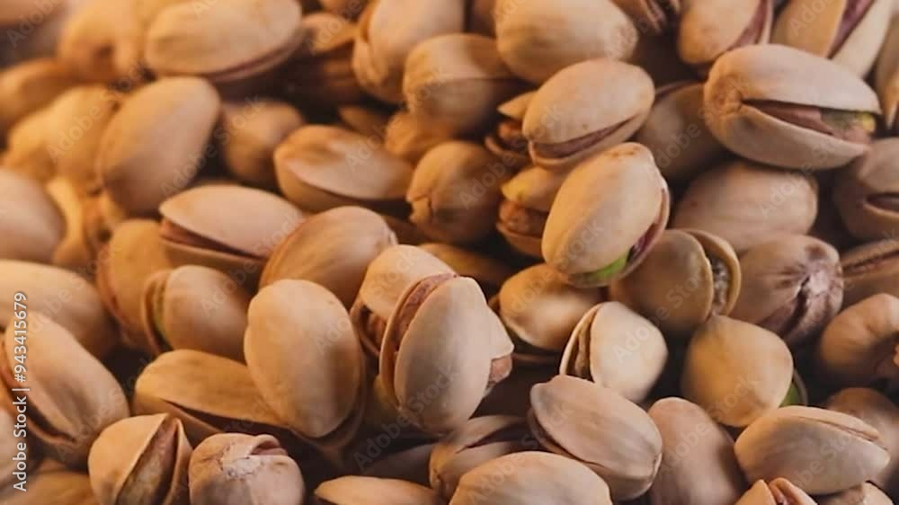 Pistachios nuts zoom out. Pistachio nuts. Whole nut with kernels, seamless loop. Backdrop for a natural food store, selling nuts, beer snacks Pistachios nuts zoom out. Pistachio nuts. Whole nut with kernels, seamless loop. Backdrop for a natural food store, selling nuts, beer snacks