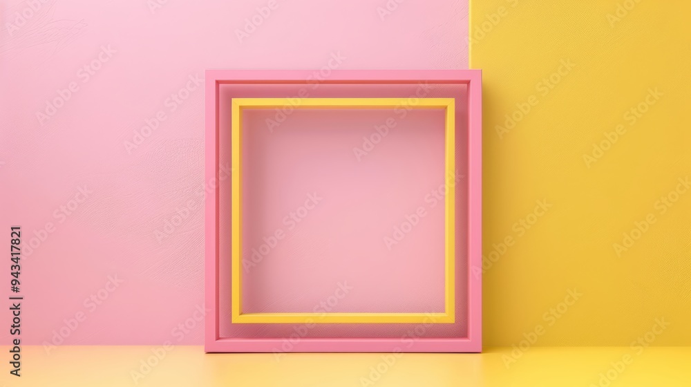 Yellow and pink frames Yellow and pink frames