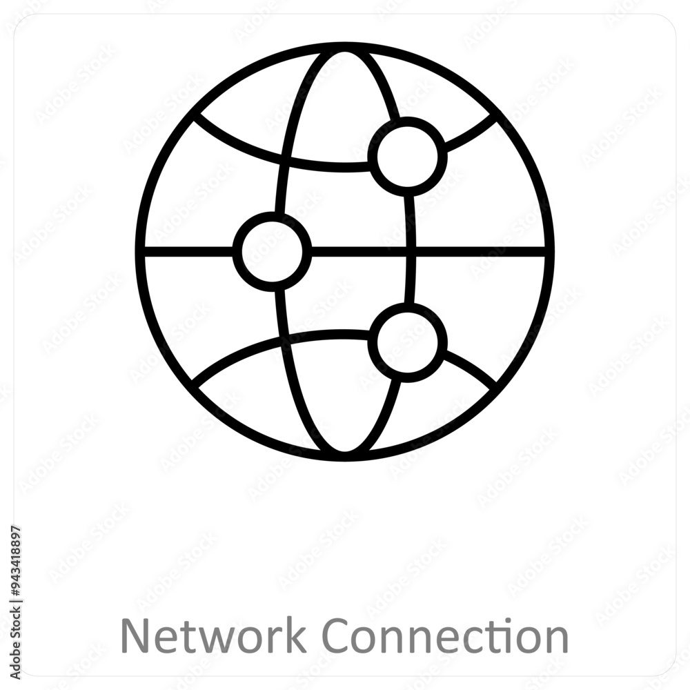 network connection and link icon concept network connection and link icon concept