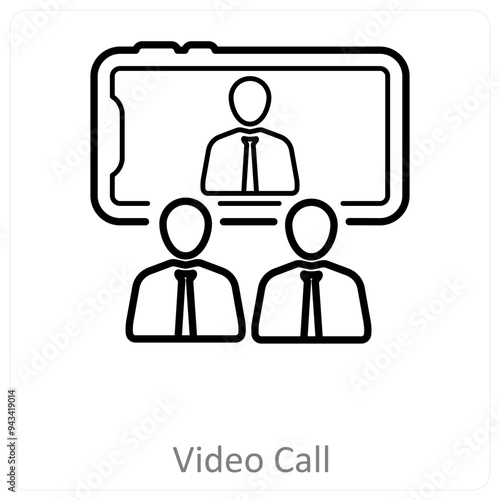 video call and call icon concept