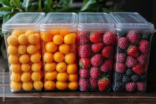 Efficient Food and Fruit Storage Solutions with Zip Lock Plastic Bags for Freshness and Organizati photo