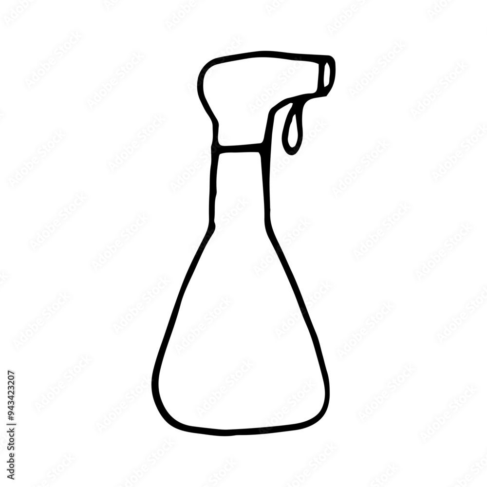 spray bottle hand drawn in doodle style. cleaning product. spray bottle hand drawn in doodle style. cleaning product.