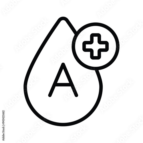 A modern icon of blood donation in editable style