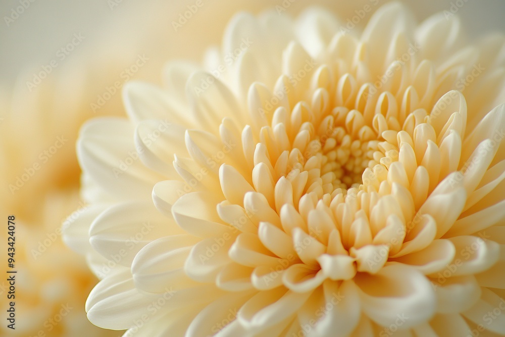 A single chrysanthemum in full bloom, with layers of petals creating a rich, textured appearance A single chrysanthemum in full bloom, with layers of petals creating a rich, textured appearance