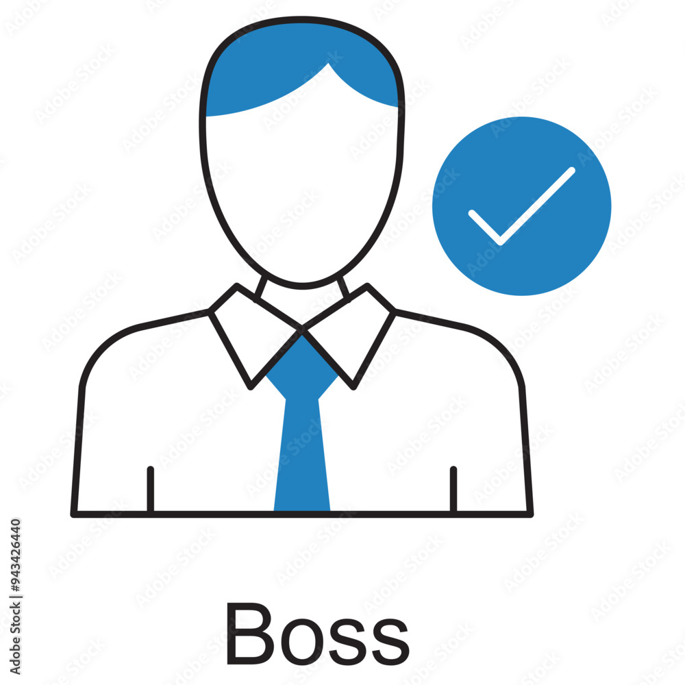 Boss icon, Leadership and Authority The Role of a Boss, Effective Management with Strong Leadership as a Boss Boss icon, Leadership and Authority The Role of a Boss, Effective Management with Strong Leadership as a Boss
