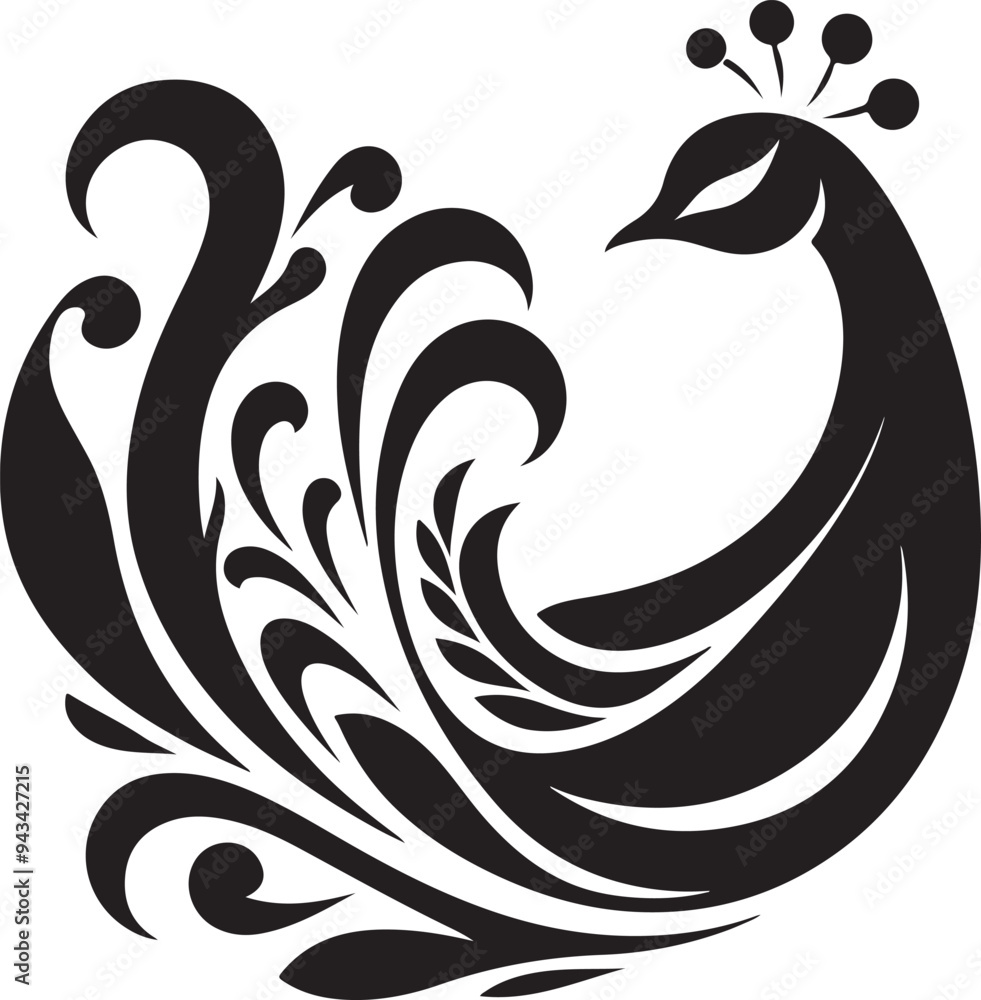 Peacock feather illustration Peacock feather illustration