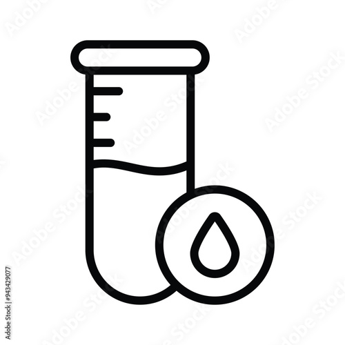 Well designed icon of blood test, customizable vector