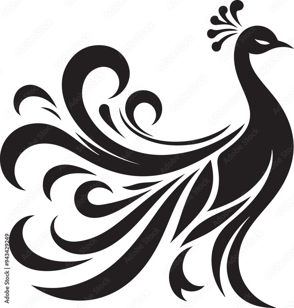 Obraz premium Peacock feather illustration