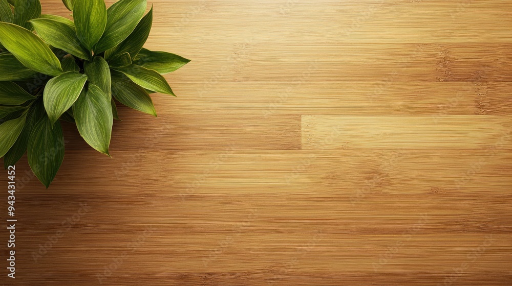 Top view of a bamboo wooden floor with smooth, even planks, showcasing an eco-friendly and natural look Top view of a bamboo wooden floor with smooth, even planks, showcasing an eco-friendly and natural look