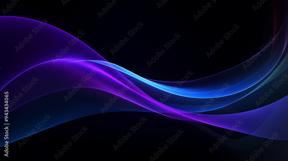 Purple and Blue Smooth Waves Digital Art Background Purple and Blue Smooth Waves Digital Art Background