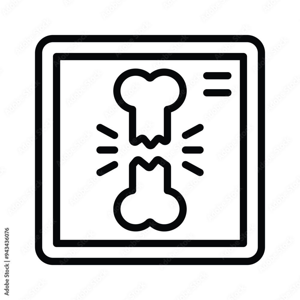 Bone fracture x ray vector design ready to use modern icon Bone fracture x ray vector design ready to use modern icon