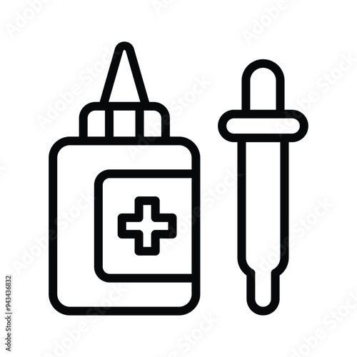 Editable icon of nasal spray, nose spray vector design