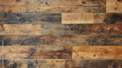 Top view of a rustic barnwood floor with visible saw marks and wear, perfect for farmhouse and country-inspired designs