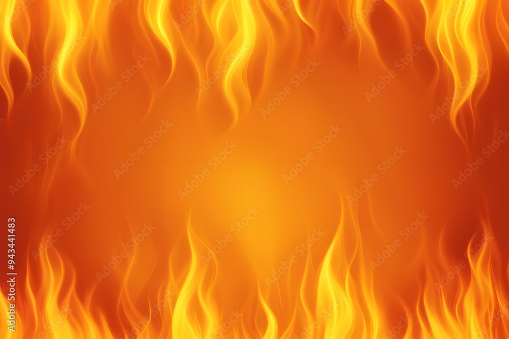A background of flickering flames with a gradient of orange and yellow creating a sense of warmth, AI Generated A background of flickering flames with a gradient of orange and yellow creating a sense of warmth, AI Generated