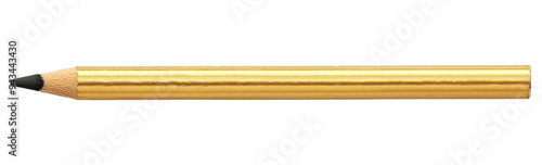 PNG Golden pencil on white background photo