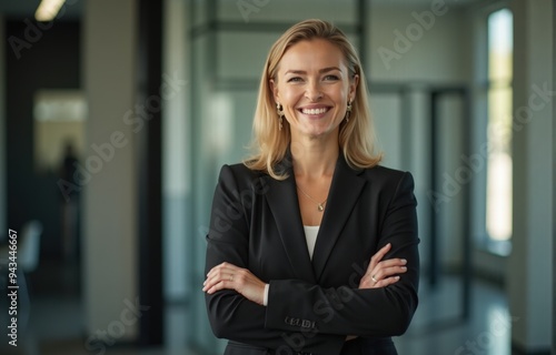 portrait of a professional businesswoman smiling in office