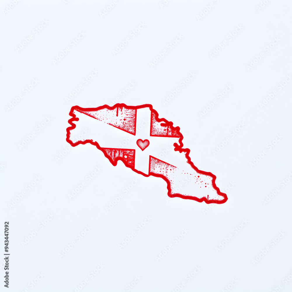 Dominica map stamp red rubber stamp on white background. Generative AI Dominica map stamp red rubber stamp on white background. Generative AI