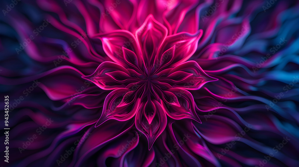 Computer Generated Image Purple And Blue Computer Generated Image Purple And Blue