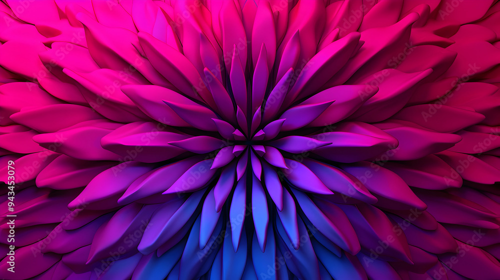 Computer Generated Image Purple And Blue Computer Generated Image Purple And Blue