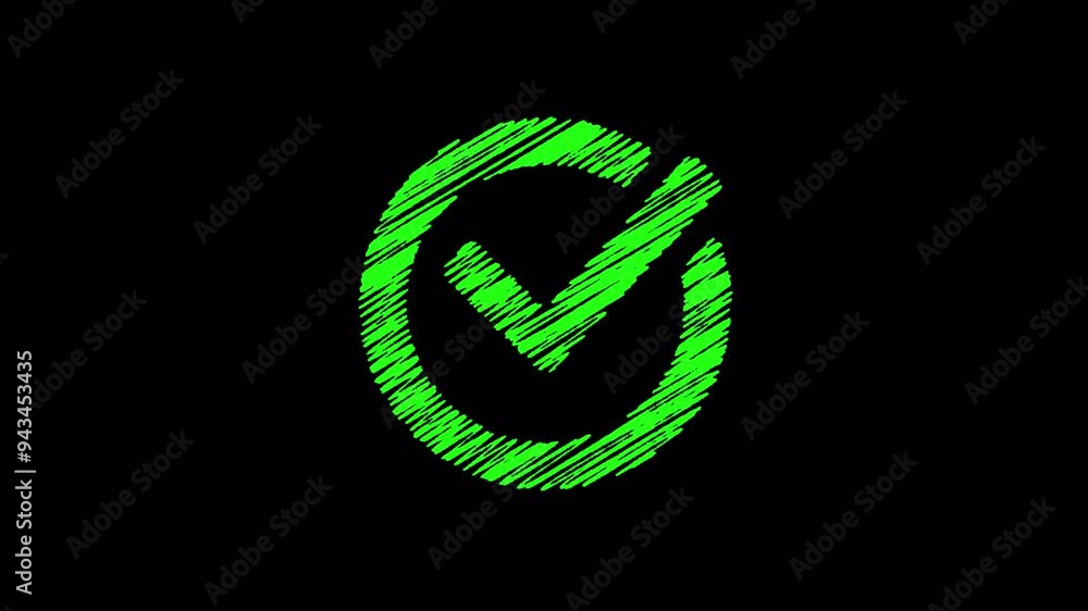 Hand drawn scribble true with transparent background in 4K alpha channel. Scribble checkmark icon with roughen texture. Hand drawn scribble true with transparent background in 4K alpha channel. Scribble checkmark icon with roughen texture.