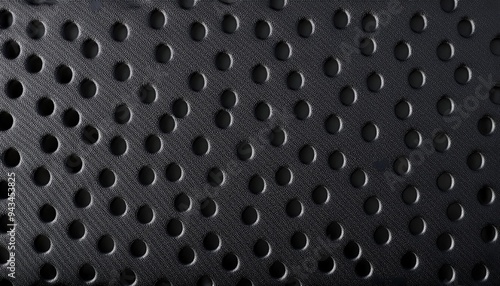 black perforated polyurethane pu material texture for background photo