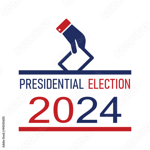 2024 presidential election of united states of america. vote icon, symbol, banner, and badge. transparent png and vector illustration.