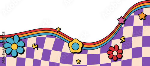 Flat Colorful Funky Border