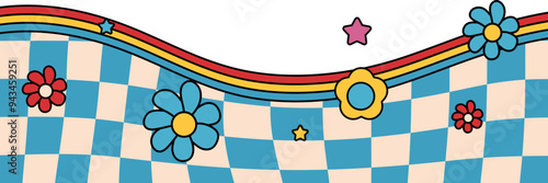 Flat Colorful Funky Border