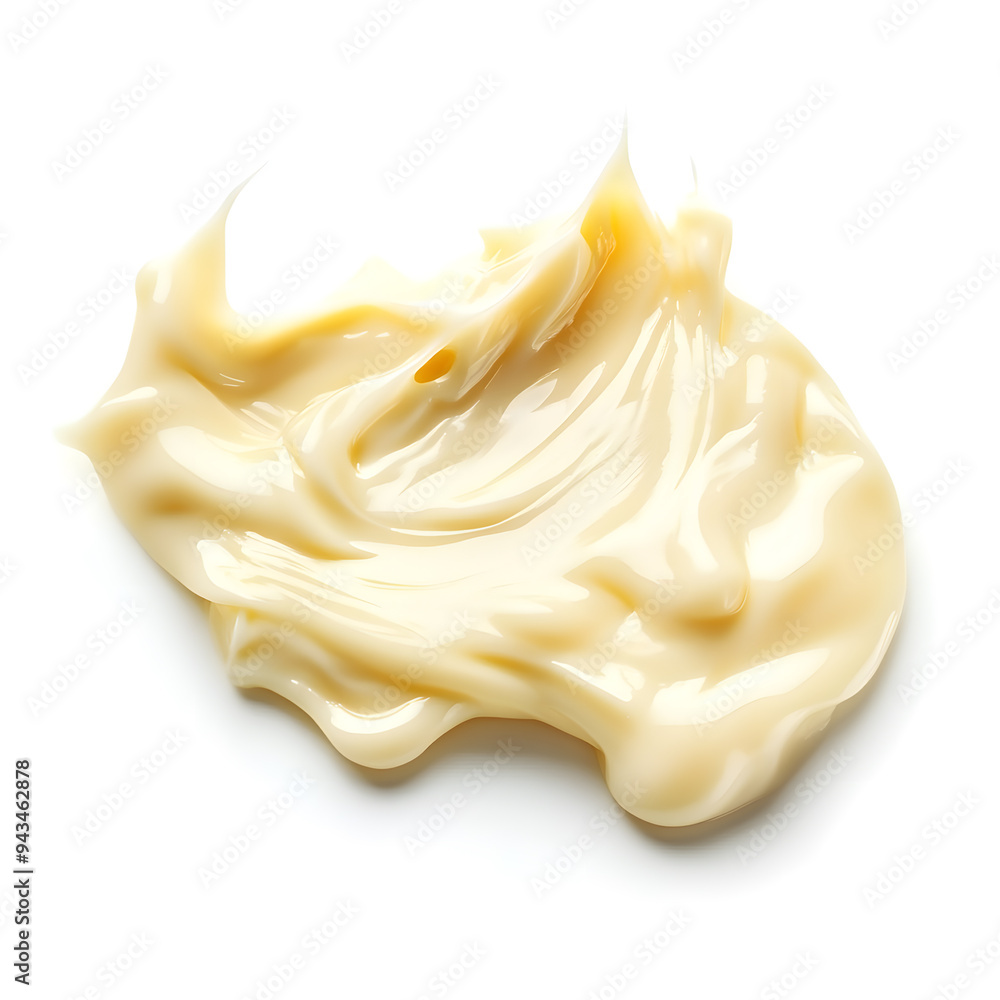 Splash of white cream texture isolated on white background. Face creme, body lotion swatch. Splash of white cream texture isolated on white background. Face creme, body lotion swatch.