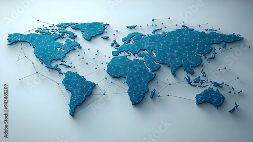 A 3D rendering of a world m...